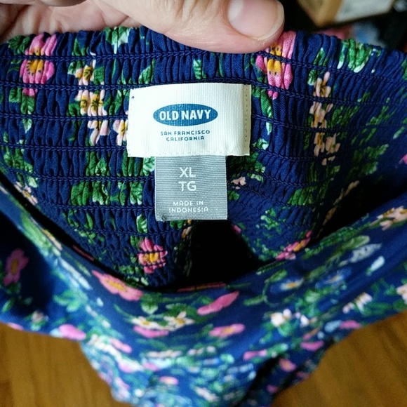 Old Navy blue floral sun dress size XL - Picture 3 of 4